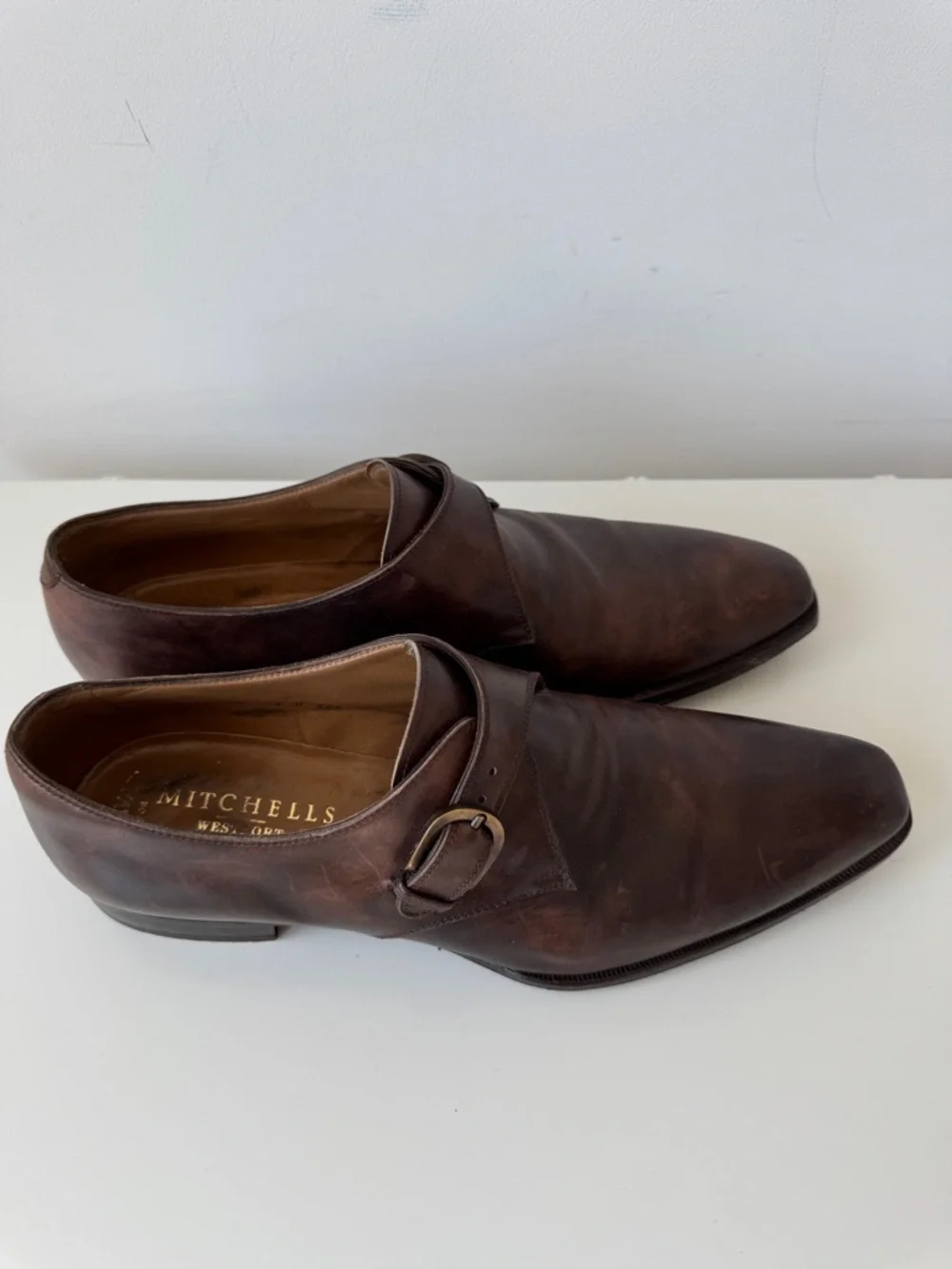 Gravati Dark Brown Single Monk Strap Leather Dress Shoe Size 12 Excellent Cdtn